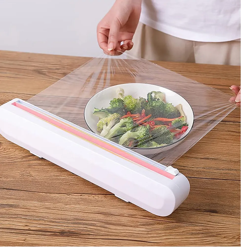 قطاعة تغليف بلاستيكي احترافية من Mega Store | شفرة فولاذ مقاوم للصدأ، تصميم مضاد للانزلاق 